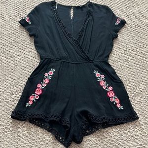 Kendall + Kylie Floral Embroidered Romper